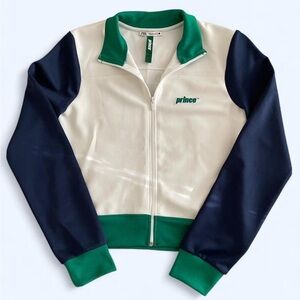 Prince White and Navy Jacket with Green Accents